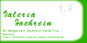 valeria hochrein business card